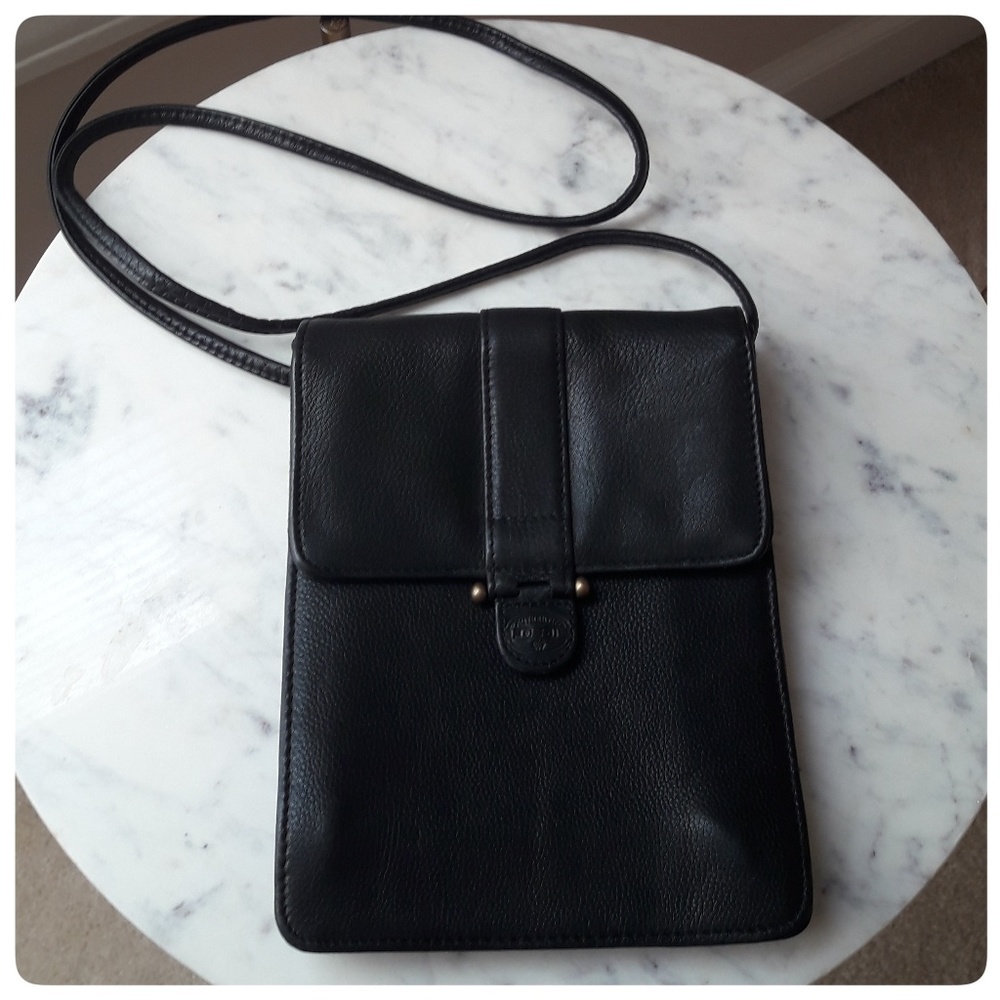 Fossil Authentic Black Leather Crossbody
